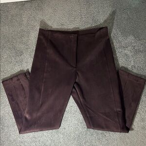 Ann Taylor Dark Brown Faux Suede Cropped Pants